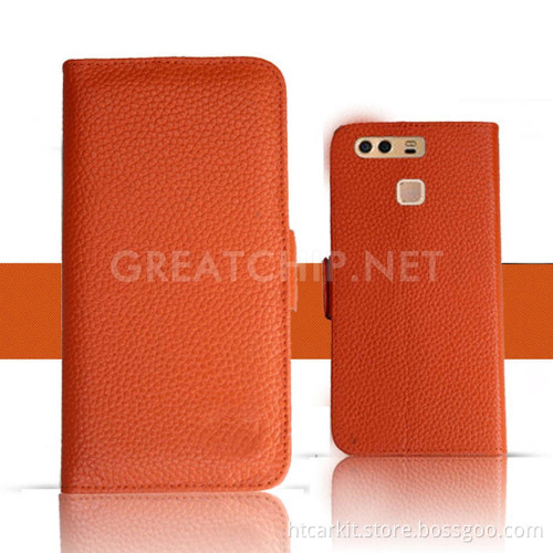 Credit Card Holder Flip Wallet PU Leather Case Cover For huawei honor V8